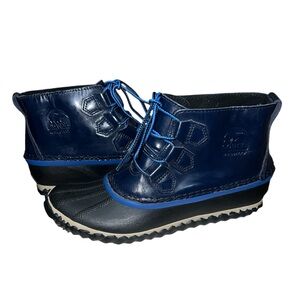 Sorel Women's Rain Boots Size 6.5 Blue Out N About Nocturnal